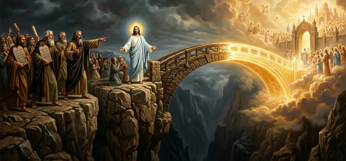 The bridge from Earth to Heaven, the mediation between God and Man