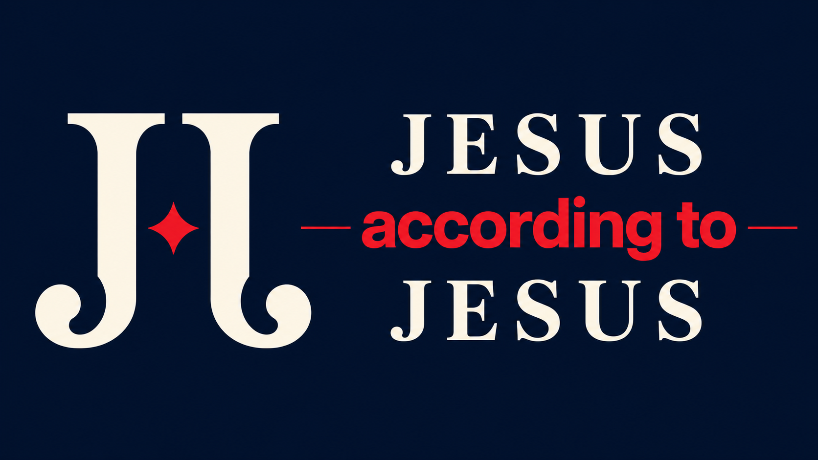 Jesus according to Jesus logo dark