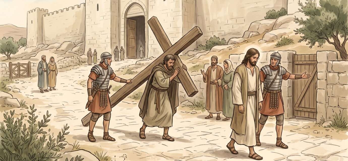 Simon of Cyrene_ The Passerby Compelled to Carry Jesus Cross